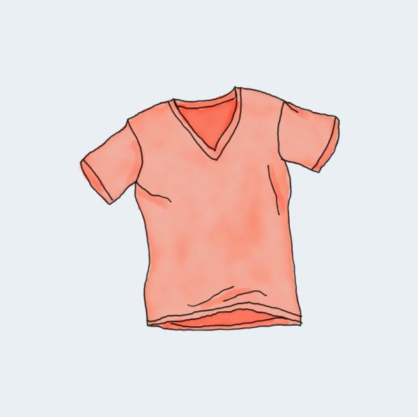 Dummy V-Neck T-Shirt - Red